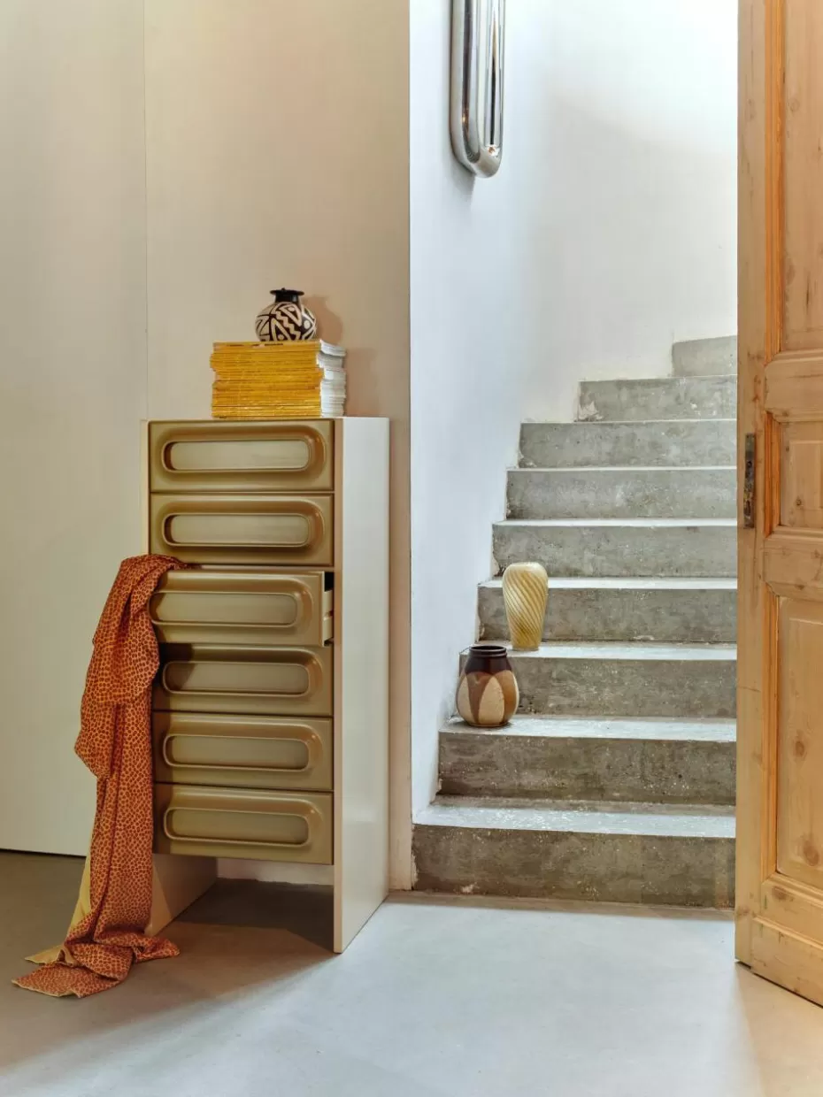 Kommoden & Sideboards | Kommoden & Sideboards-HKLIVING Highboard Space Olivgrün, Cremeweiß