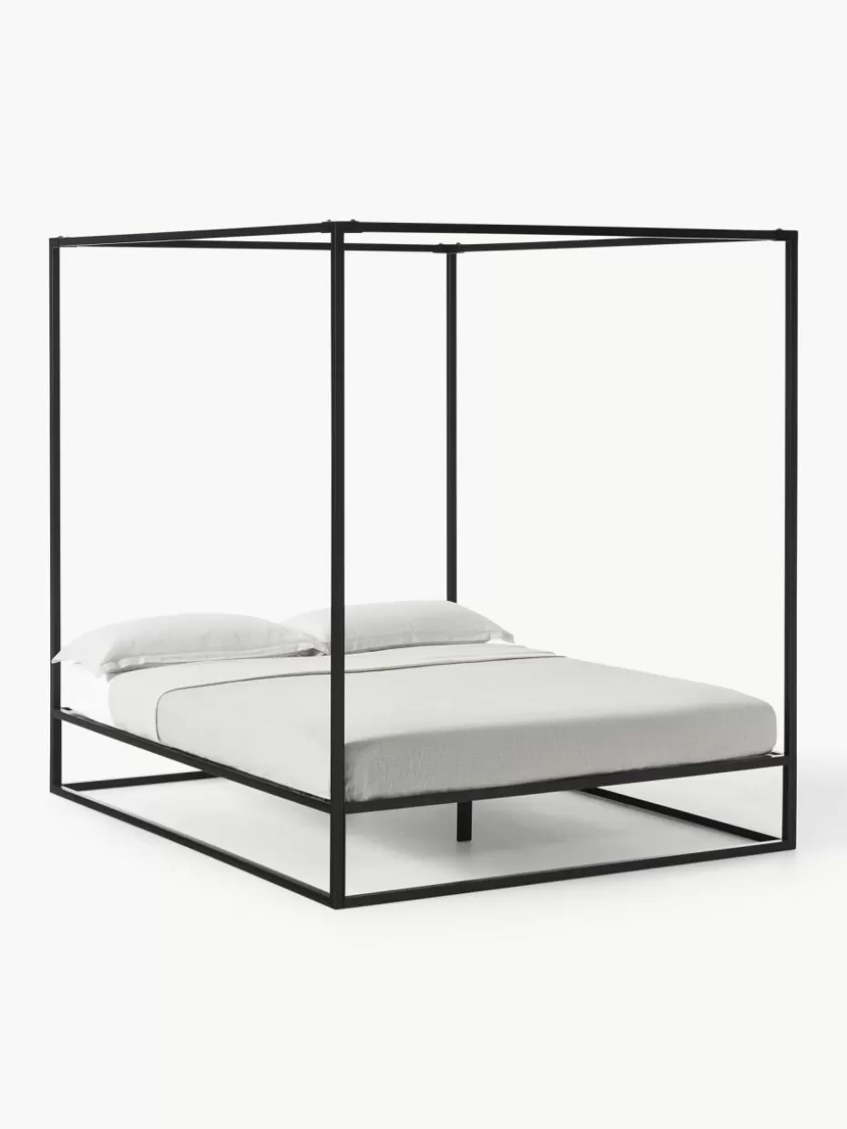 Betten-Westwing Collection Himmelbett Belle aus Metall Schwarz
