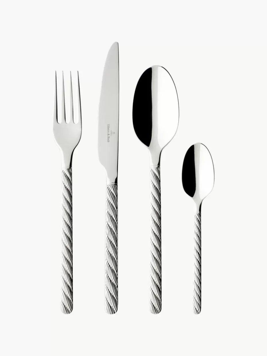 Besteck-Sets-Villeroy & Boch Hochglanzpoliertes Besteck-Set Montauk, 6 Personen (24-tlg.)