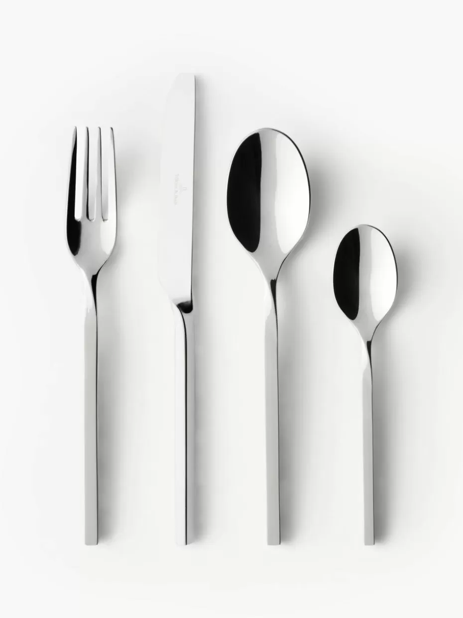 Besteck-Sets-Villeroy & Boch Hochglanzpoliertes Besteck-Set New Wave, 6 Personen (24-tlg.)