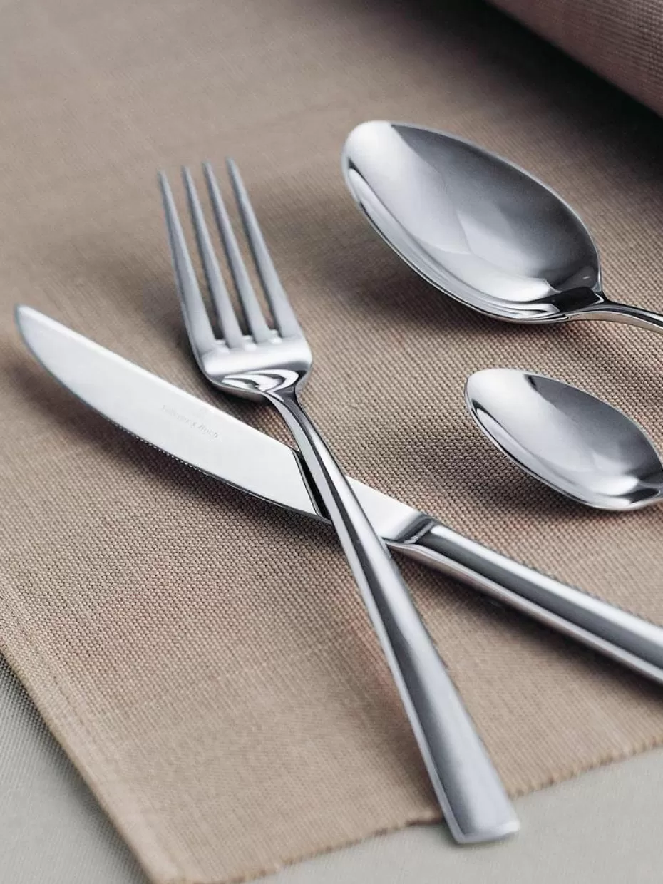 Besteck-Sets-Villeroy & Boch Hochglanzpoliertes Besteck-Set Piemont aus Edelstahl, 6 Personen (30-tlg.)