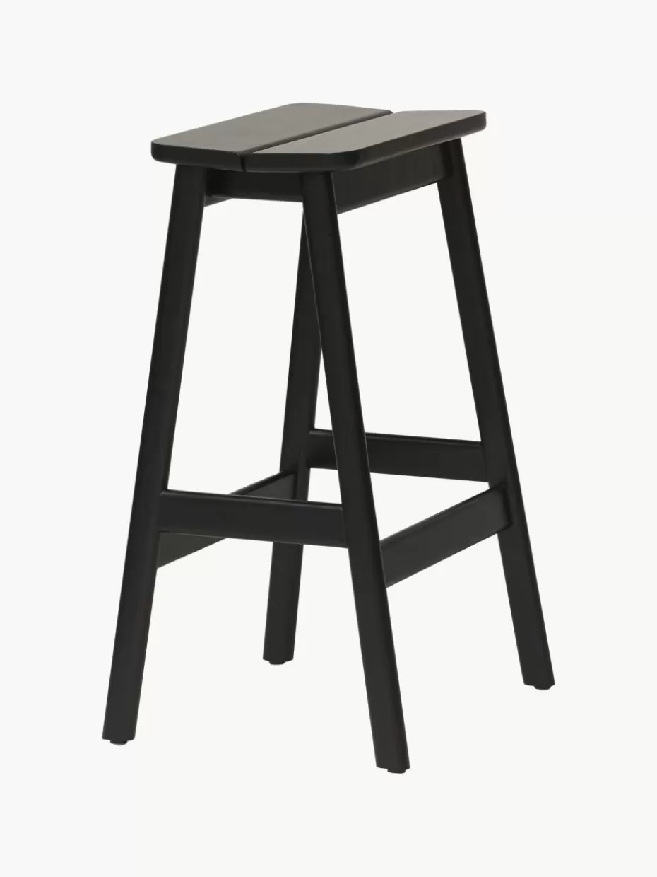 Hocker-Form & Refine Hocker Angle aus Buchenholz Buchenholz, schwarz lackiert