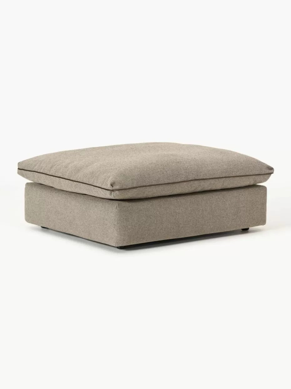 Hocker | Sofaserien-Westwing Collection Hocker Felix Webstoff Greige