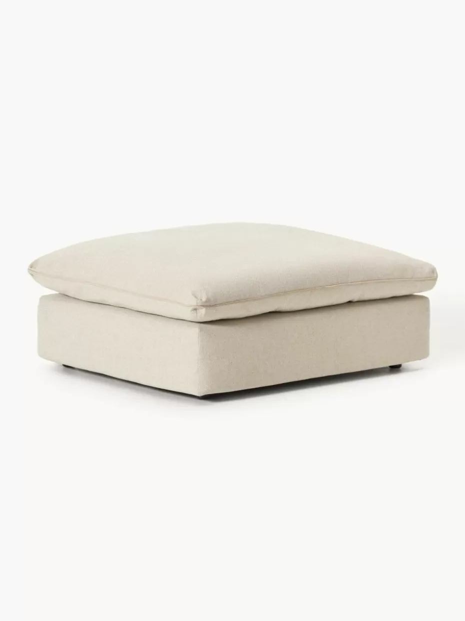Hocker | Sofaserien-Westwing Collection Hocker Felix Webstoff Hellbeige