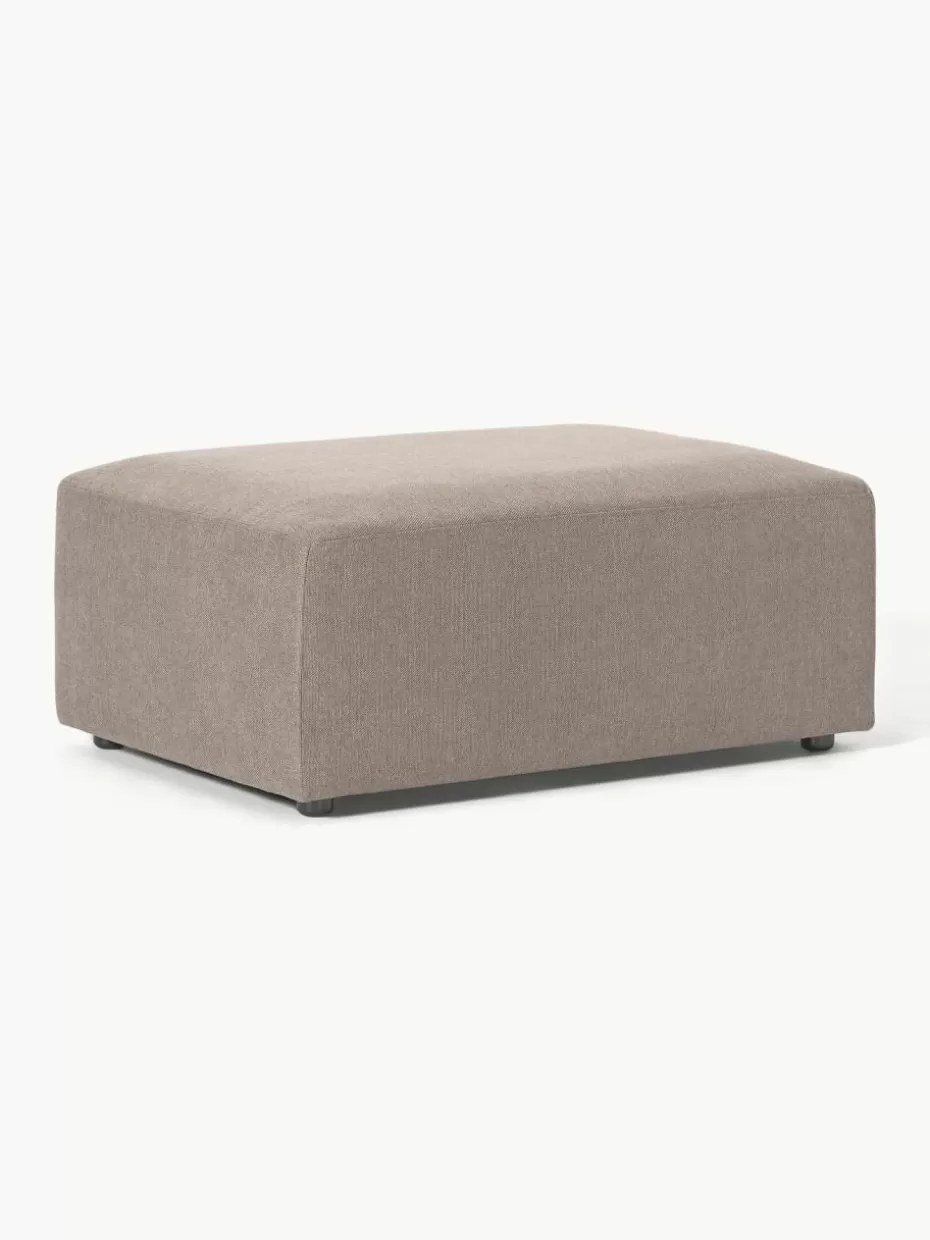 Hocker | Sofaserien-Westwing Collection Hocker Melva, B 99 x T 72 cm Webstoff Taupe