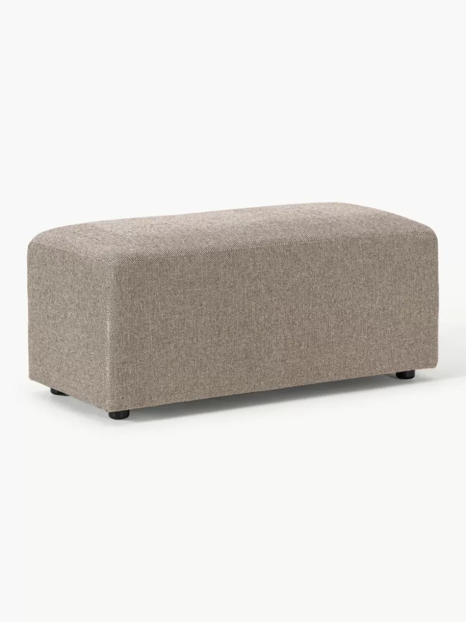 Hocker | Sofaserien-Westwing Collection Hocker Melva, B 99 x T 42 cm Webstoff Greige