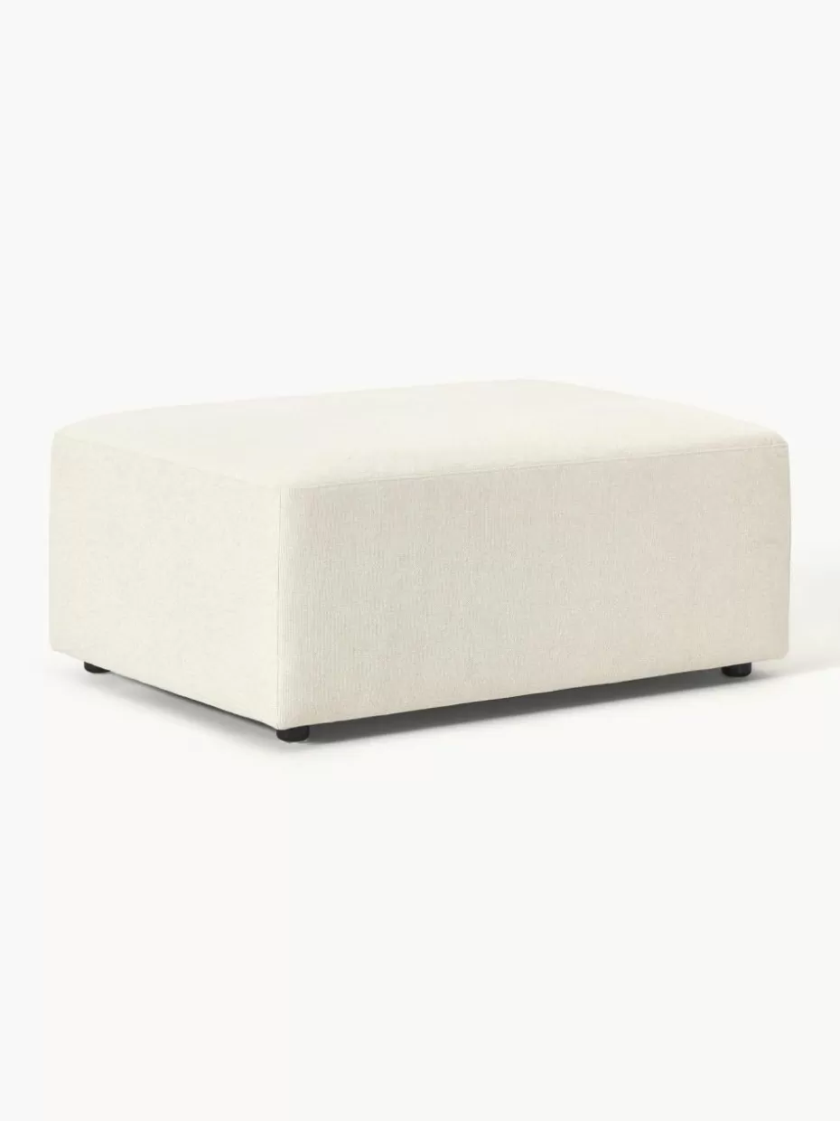 Hocker | Sofaserien-Westwing Collection Hocker Melva, B 99 x T 72 cm Webstoff Off White