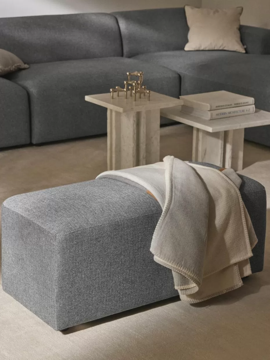 Hocker | Sofaserien-Westwing Collection Hocker Melva, B 99 x T 42 cm Webstoff Dunkelgrau