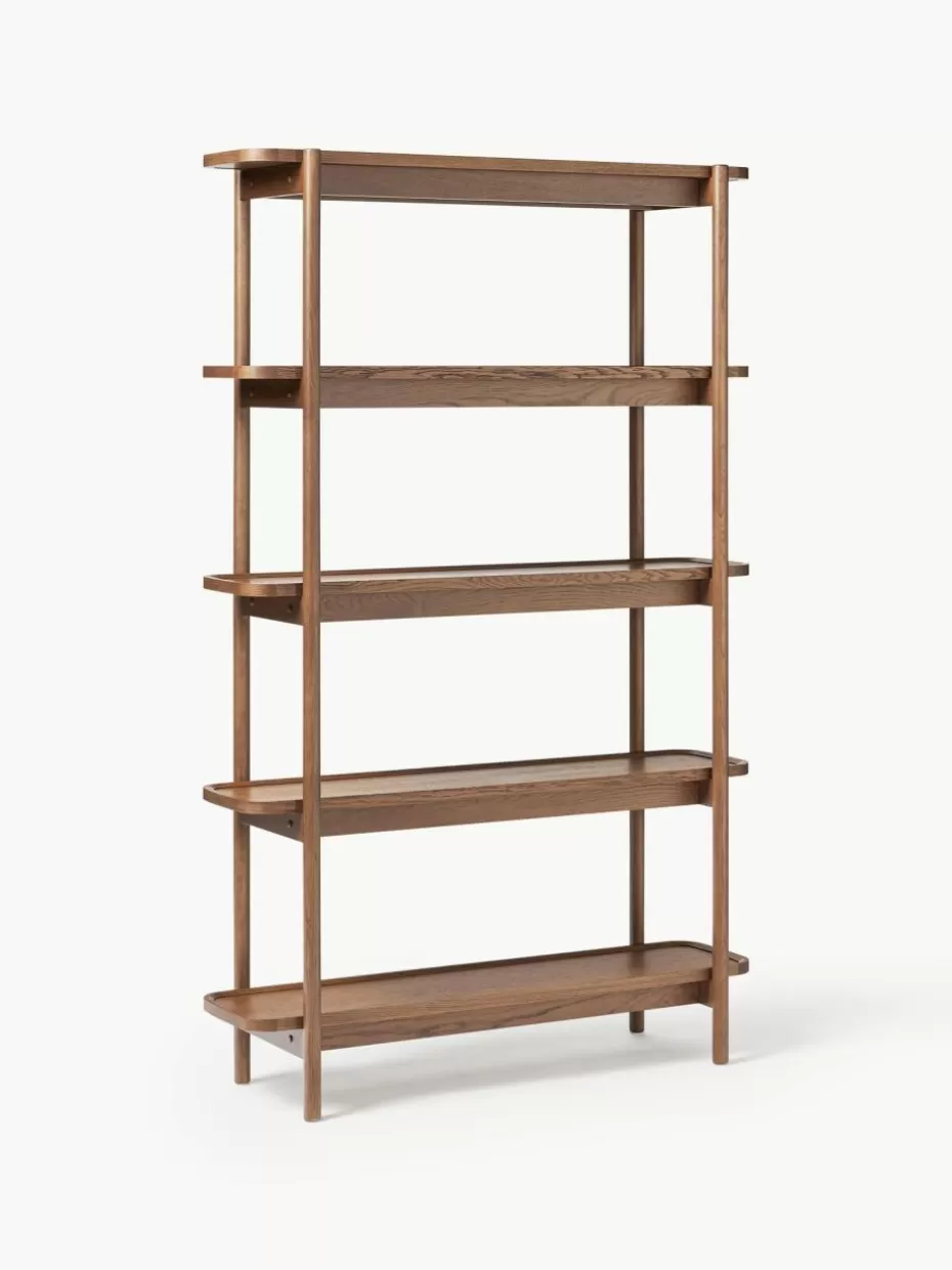 Regale-Westwing Collection Hohes Holz-Regal Libby Dunkles Eichenholz