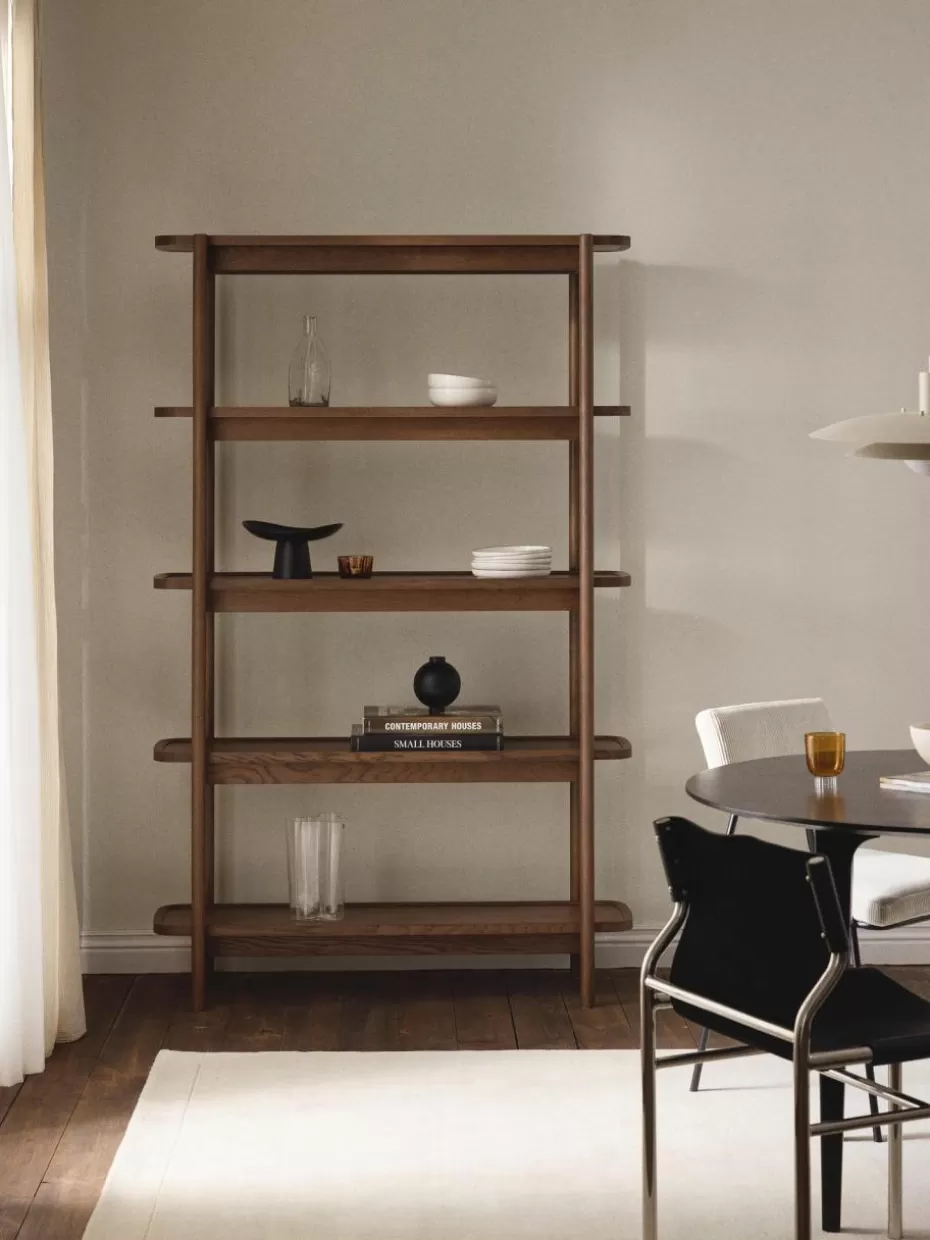 Regale-Westwing Collection Hohes Holz-Regal Libby Dunkles Eichenholz