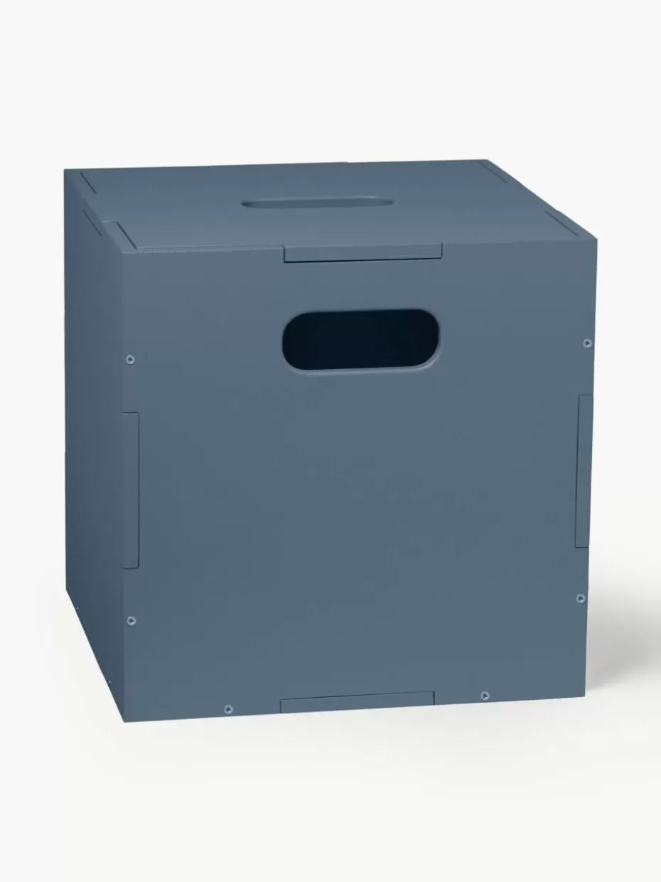 Aufbewahrung-Nofred Holz-Aufbewahrungsbox Cube Graublau