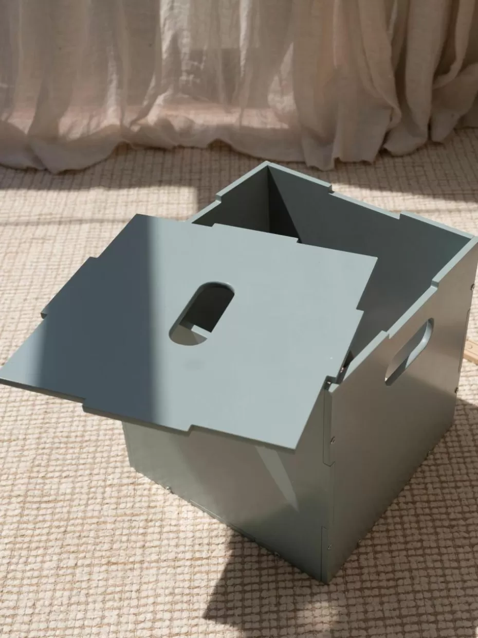 Aufbewahrung-Nofred Holz-Aufbewahrungsbox Cube Salbeigrün