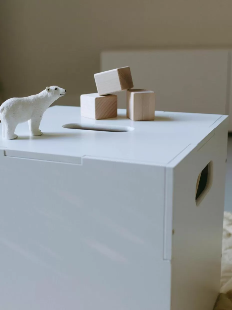 Aufbewahrung-Nofred Holz-Aufbewahrungsbox Cube Weiß