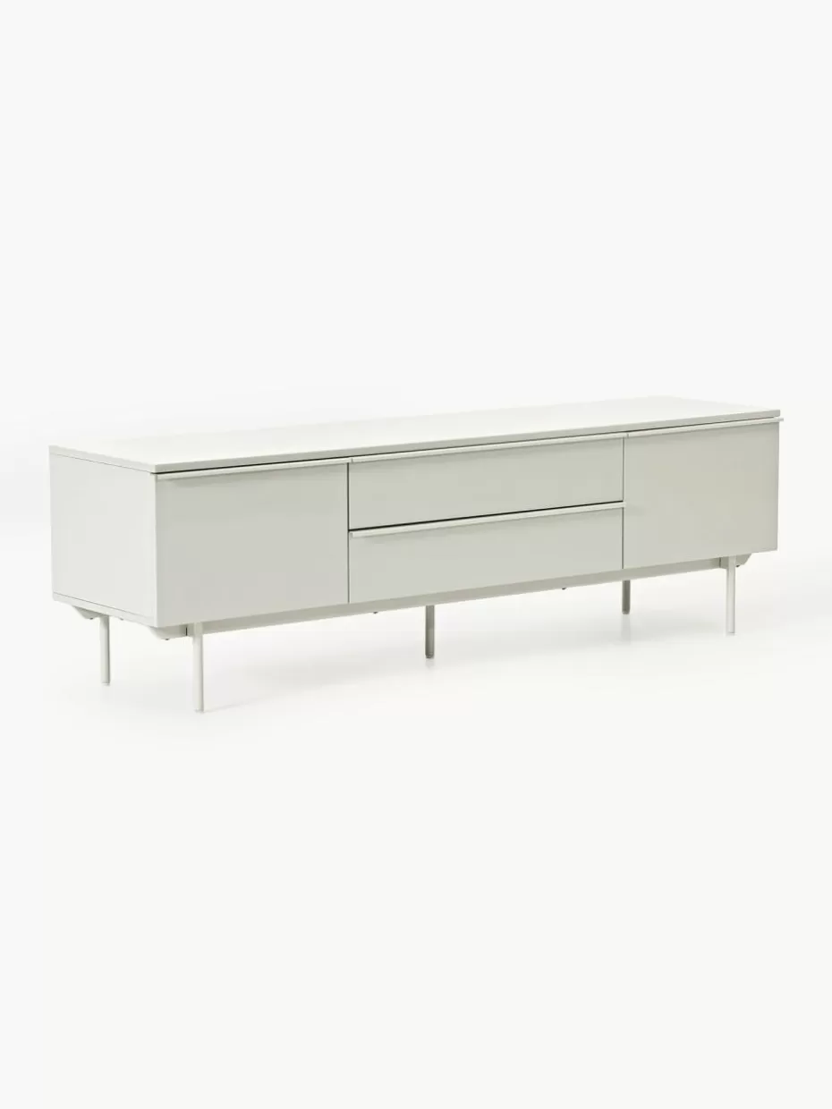 Kommoden & Sideboards-Westwing Collection Holz-Lowboard Elona Hellbeige, glänzend