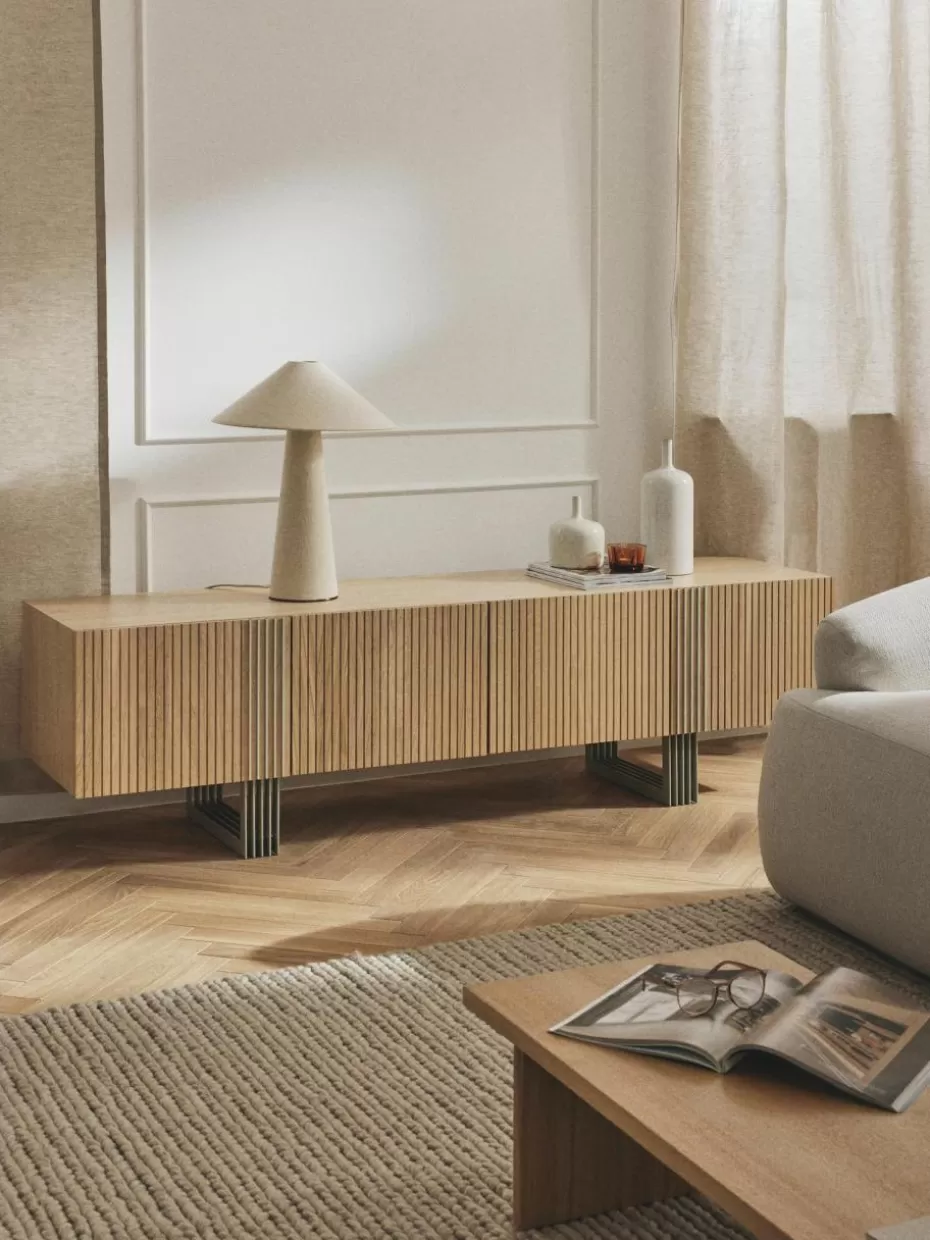 Kommoden & Sideboards-Westwing Collection Holz-Lowboard Ross Eichenholz, hell lackiert