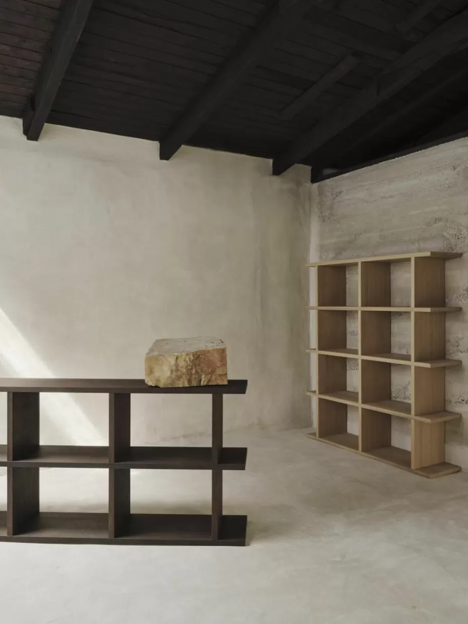 Regale-ferm LIVING Holz-Regal Kona Eichenholz, dunkel lackiert