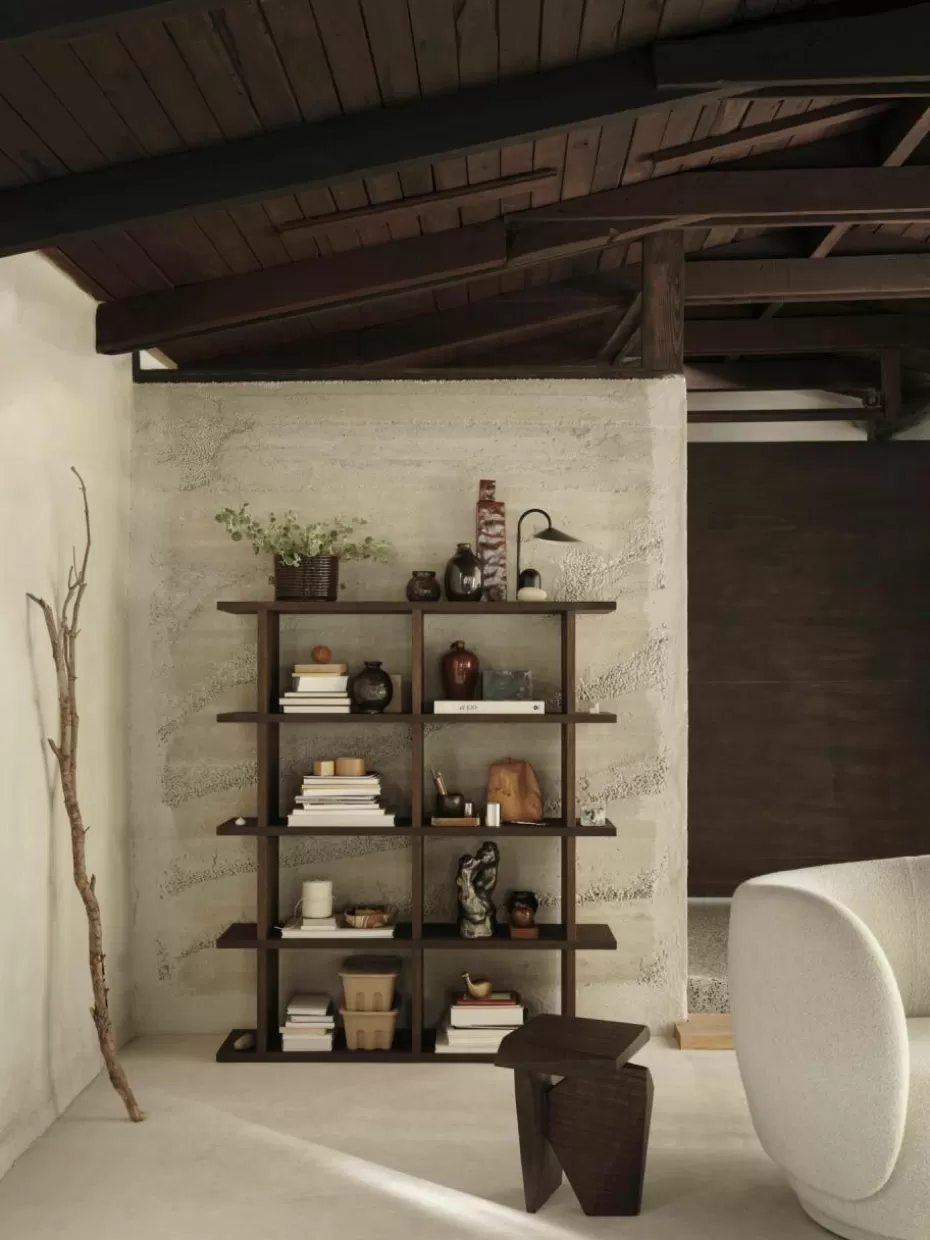 Regale-ferm LIVING Holz-Regal Kona Eichenholz, dunkel lackiert