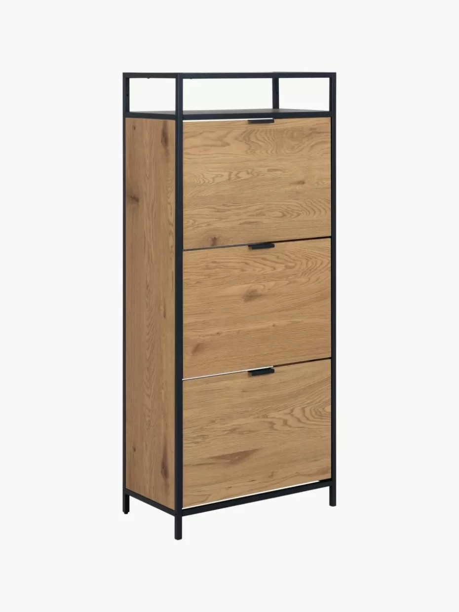 Schuhschränke & Schuhregale-Westwing Holz-Schuhschrank Seaford mit Klappfächern