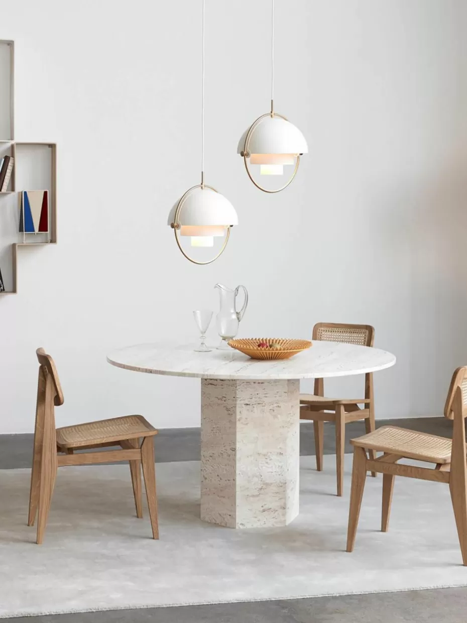 Stühle-GUBI Holzstuhl C-Chair aus Eichenholz mit Wiener Geflecht Eichenholz, Hellbeige