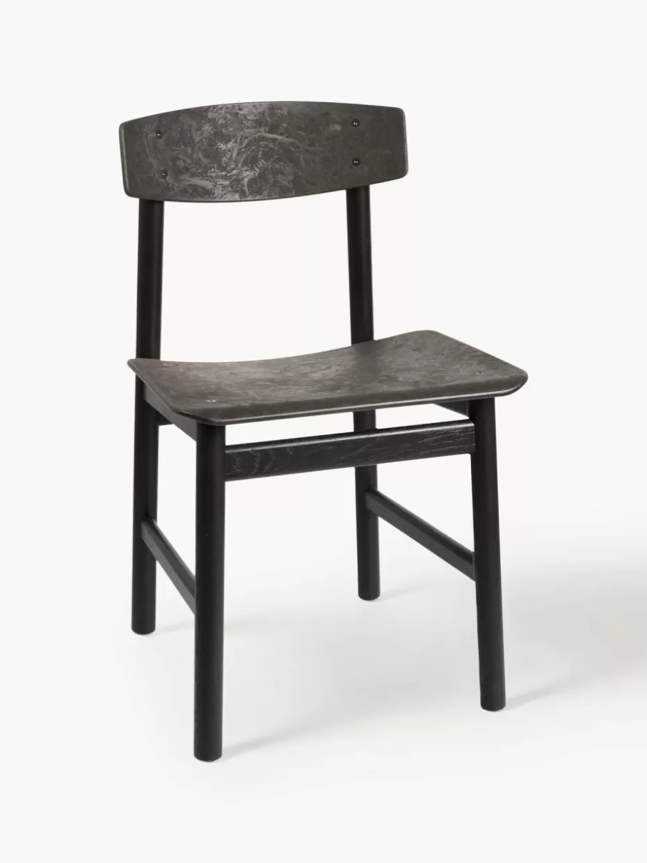 Stühle-Mater Holzstuhl Conscious Anthrazit, Schwarz