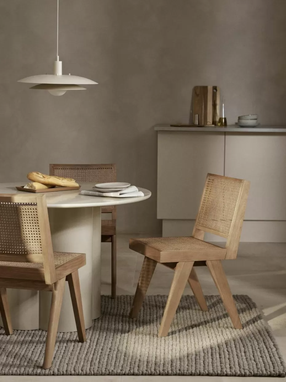 Stühle-Westwing Collection Holzstuhl Sissi mit Wiener Geflecht Helles Eichenholz, Hellbeige