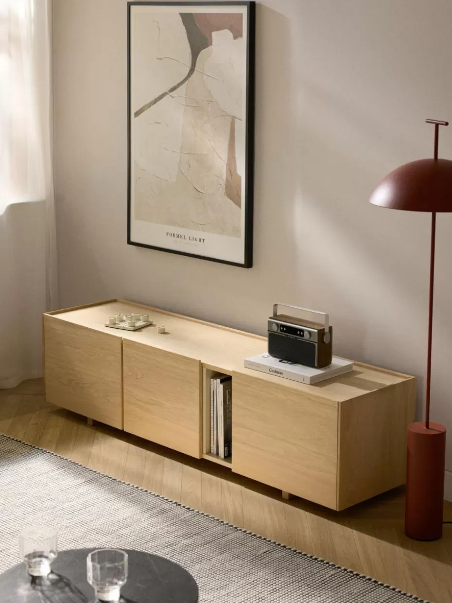 Kommoden & Sideboards-Westwing Collection Holz-TV-Lowboard Larsen Eichenholz, lackiert