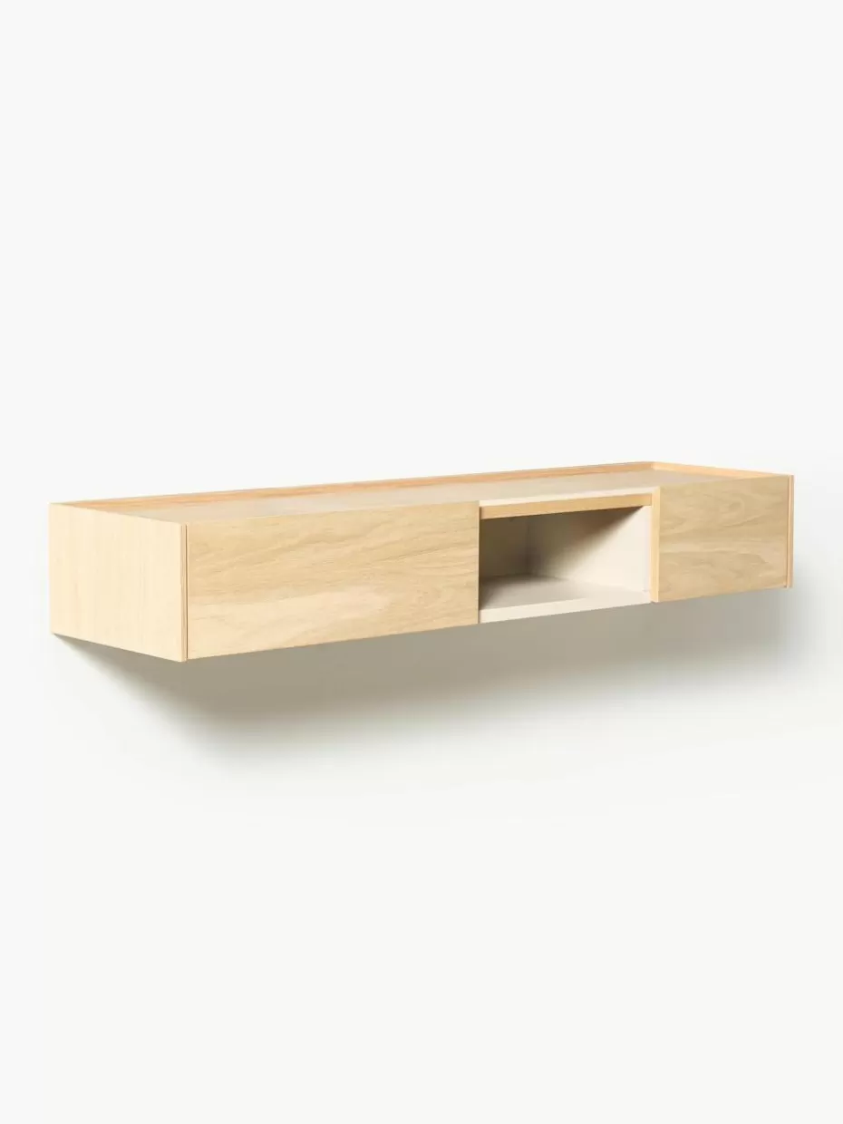 Konsolen-Westwing Collection Holz-Wandkonsole Larsen Eichenholz