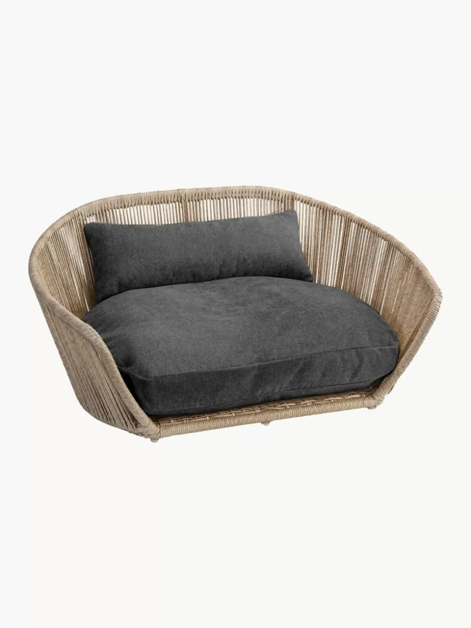 Haustierbedarf-Laboni In- & Outdoor-Hundebett Vogue Anthrazit, Beige