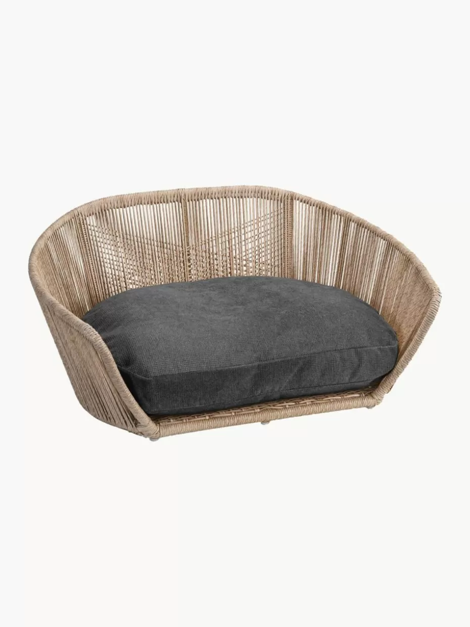 Haustierbedarf-Laboni In- & Outdoor-Hundebett Vogue Anthrazit, Beige