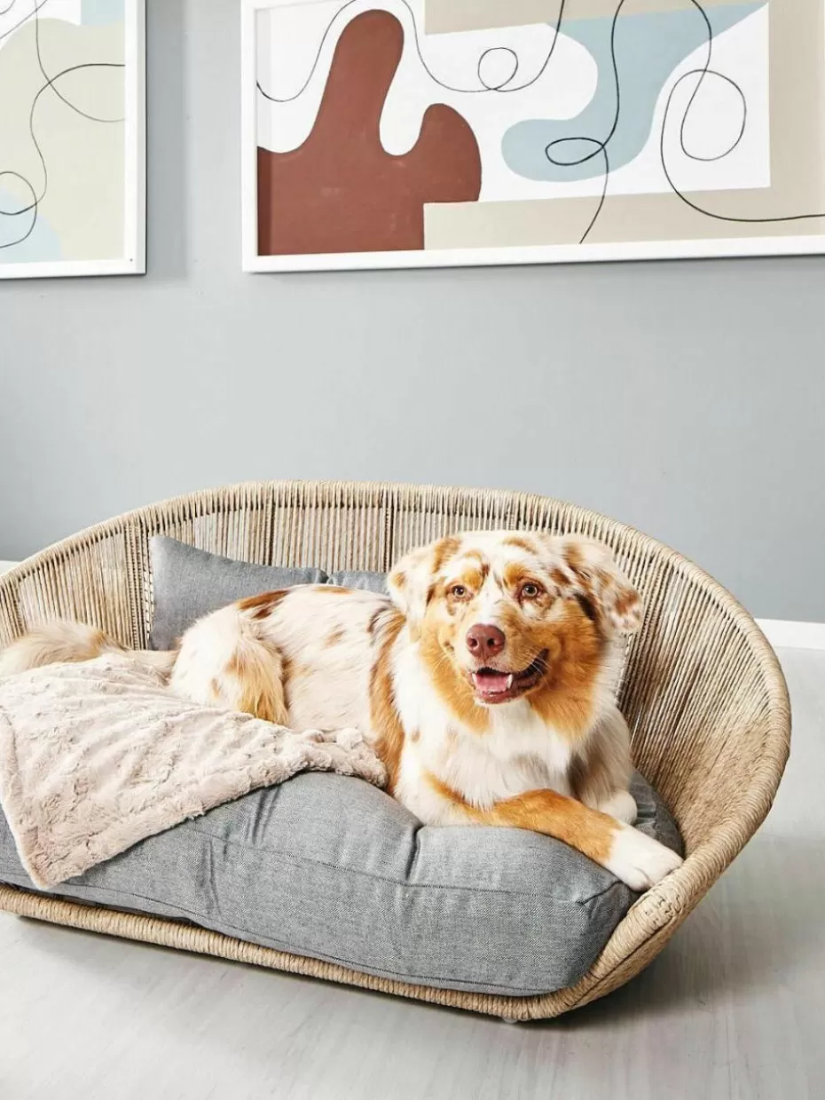 Haustierbedarf-Laboni In- & Outdoor-Hundebett Vogue Hellgrau, Beige