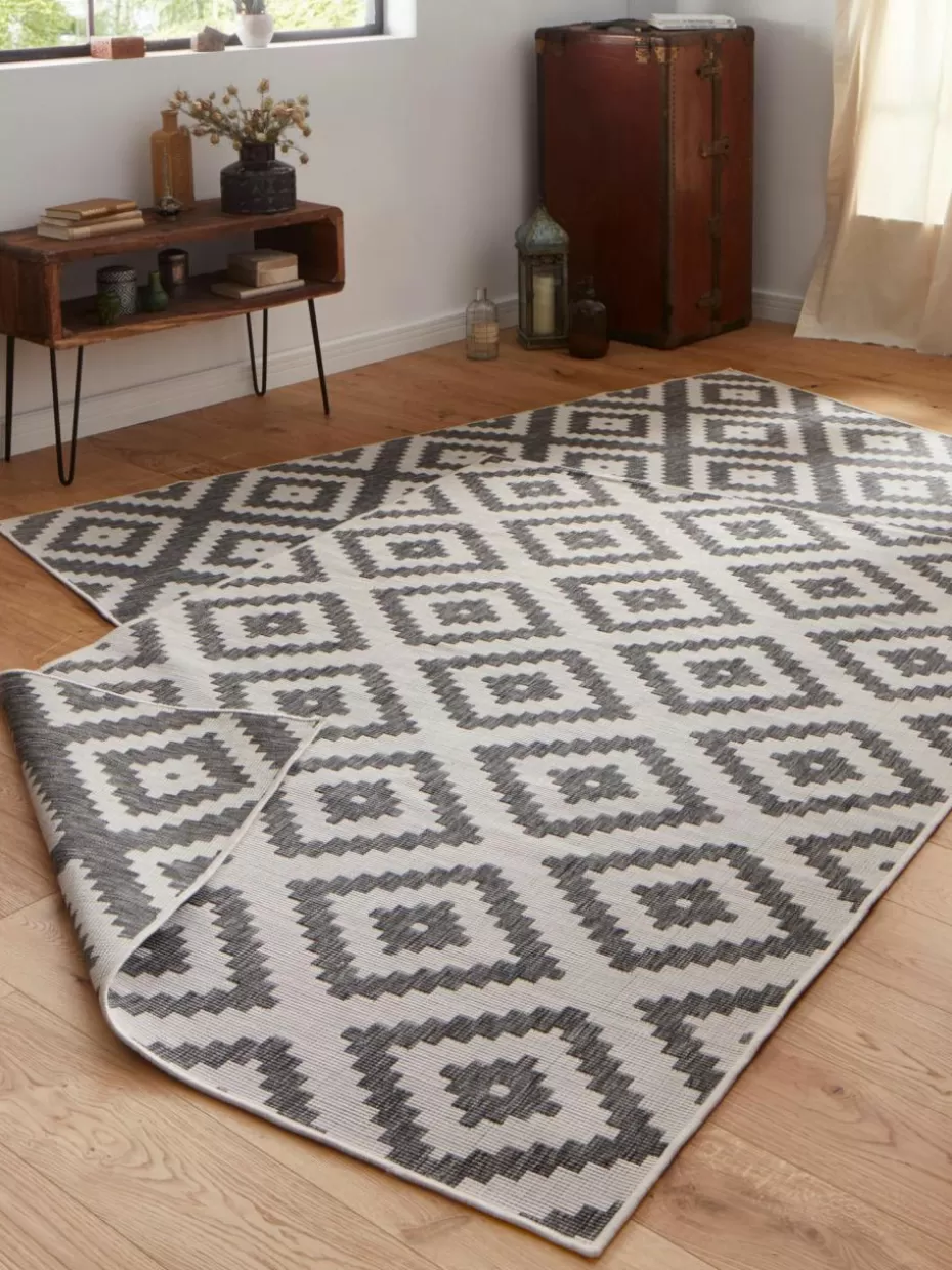 Outdoor Teppiche-Westwing In- & Outdoor-Wendeteppich Malta in Grau/Creme Grau, Cremefarben
