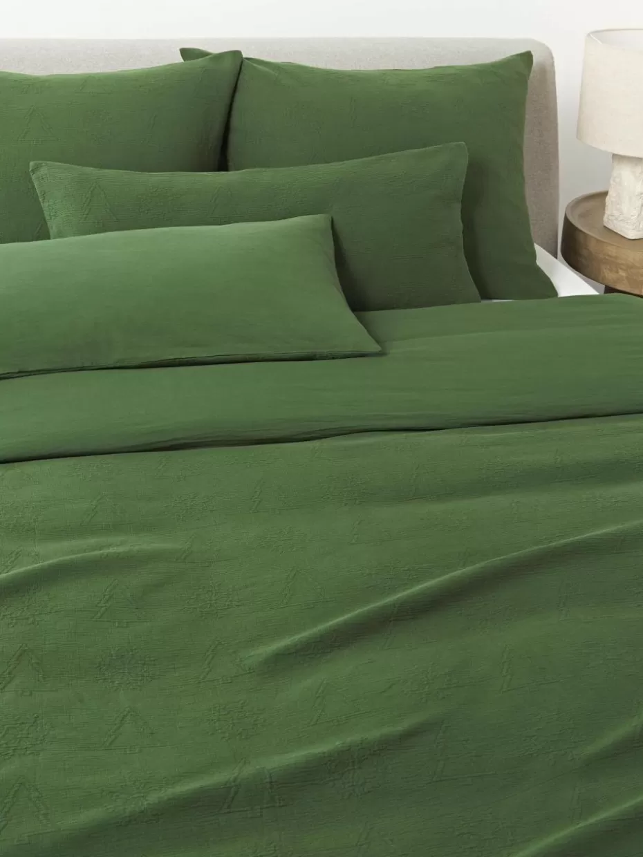 Kopfkissenbezüge-Westwing Collection Jacquard-Kopfkissenbezug Sanvi mit Weihnachtsmotiv