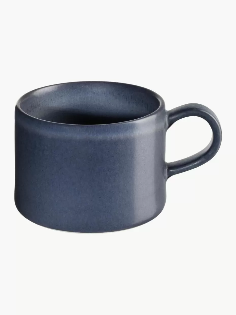 Tassen-Asa Selection Kaffeetassen Gobi mit reaktiver Glasur, 6 Stück Graublau