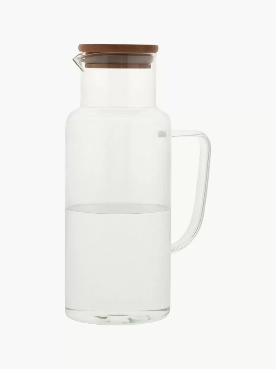 Kannen & Karaffen-Andrea House Karaffe Jarro mit Bambusdeckel, 1 L