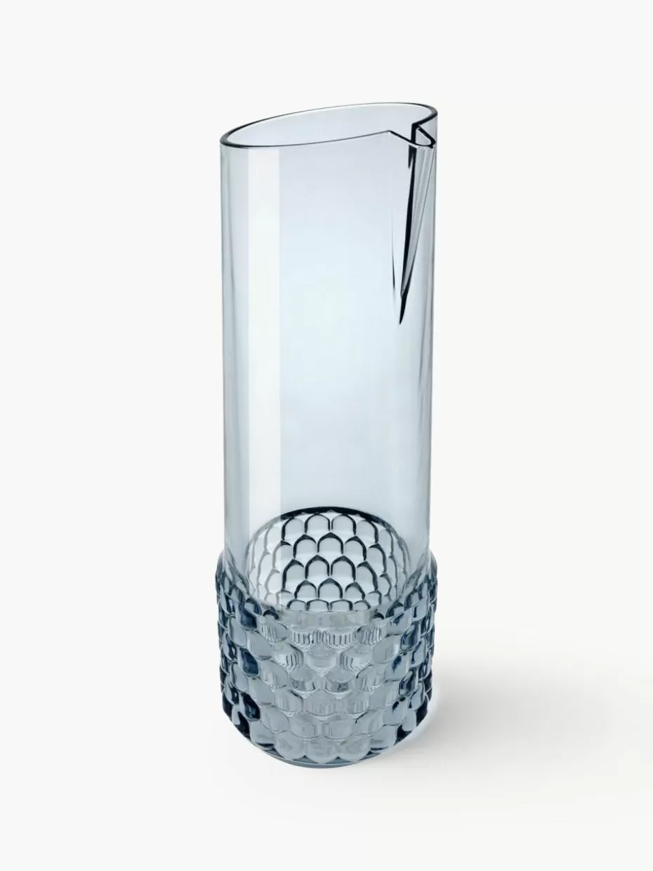 Kannen & Karaffen-Kartell Karaffe Jellies mit Strukturmuster, 1.3 L Hellblau