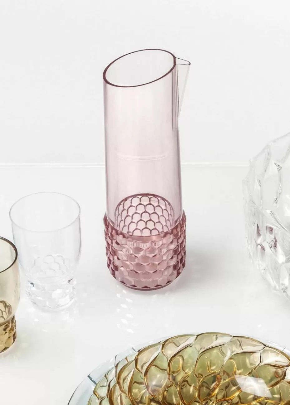 Kannen & Karaffen-Kartell Karaffe Jellies mit Strukturmuster, 1.3 L Hellrosa