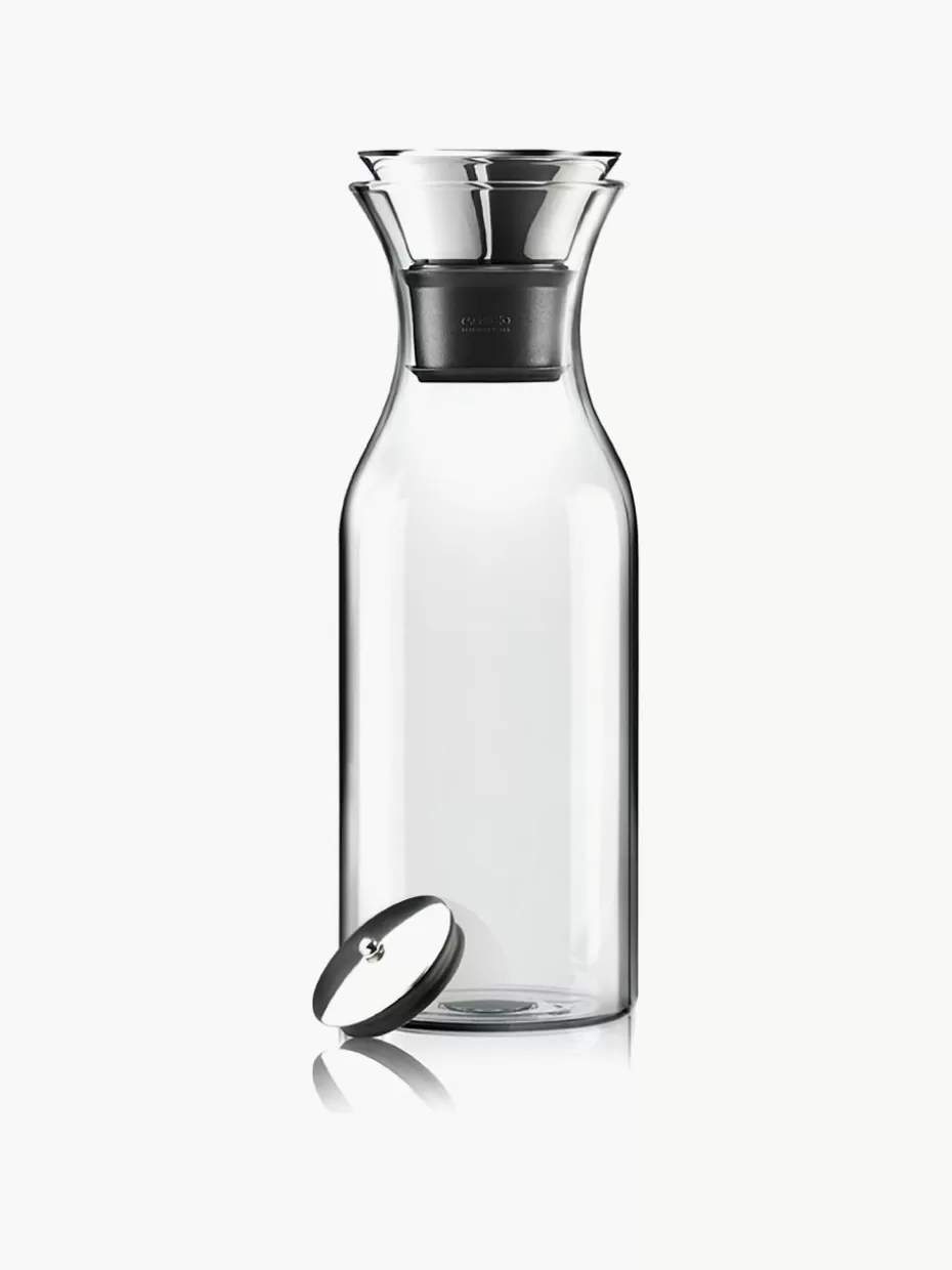 Kannen & Karaffen-Eva Solo Karaffe Silhou aus Borosilikatglas, 1 L