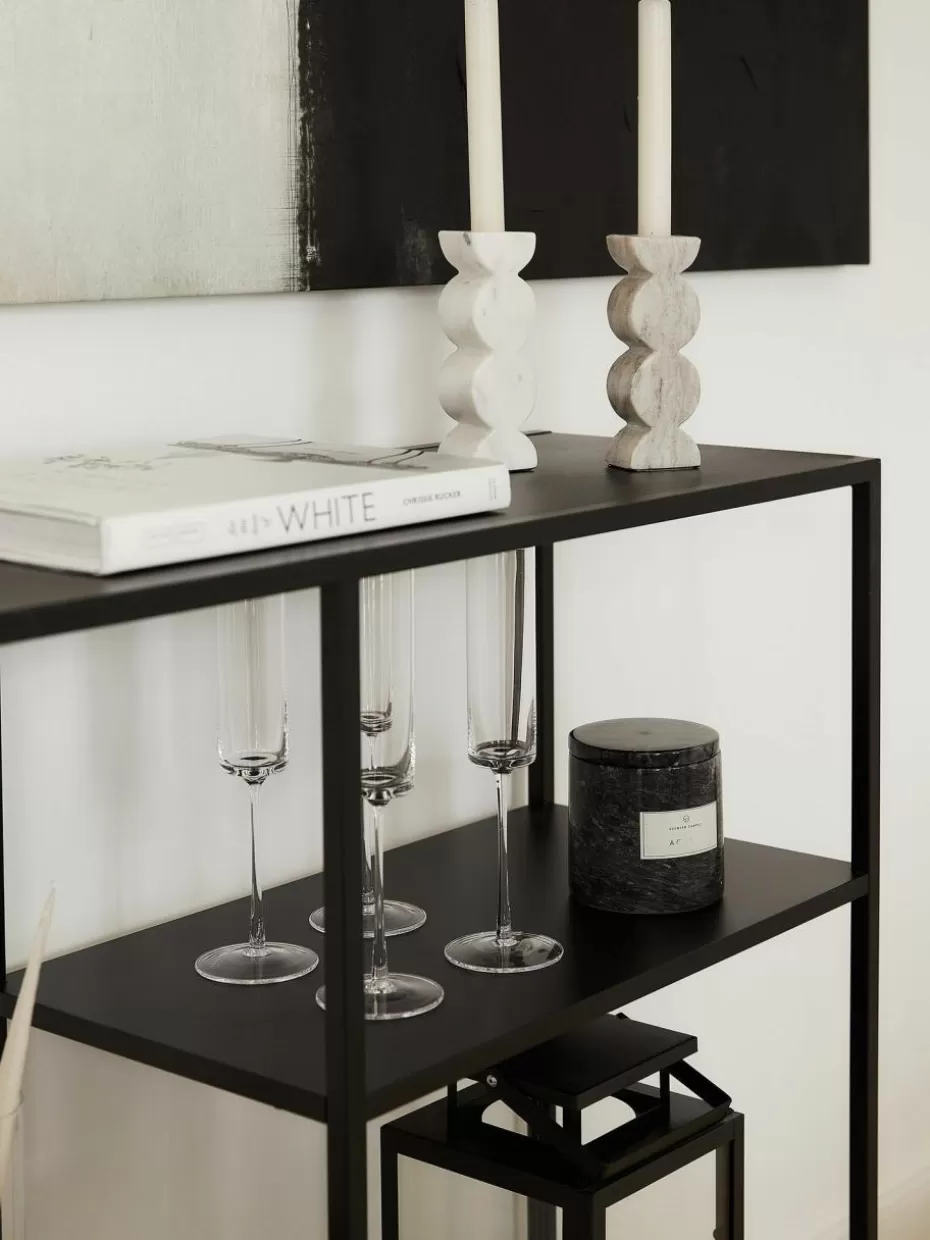 Kerzenständer & Kerzenhalter-Westwing Kerzenhalter Kinga in Marmor-Optik