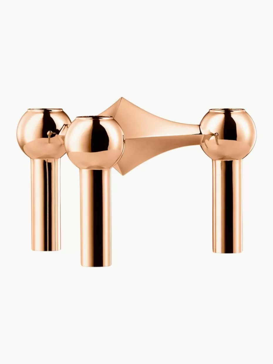 Kerzenständer & Kerzenhalter-Stoff Nagel Kerzenhalter Kupferfarben, glänzend