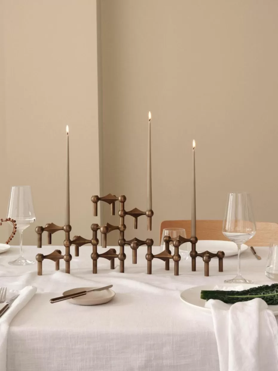 Kerzenständer & Kerzenhalter-Stoff Nagel Kerzenhalter , 3er-Set Messing, matt