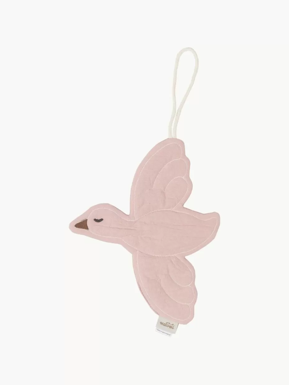 Deko-Westwing Kinder-Anhänger Bird, handgefertigt Hellrosa