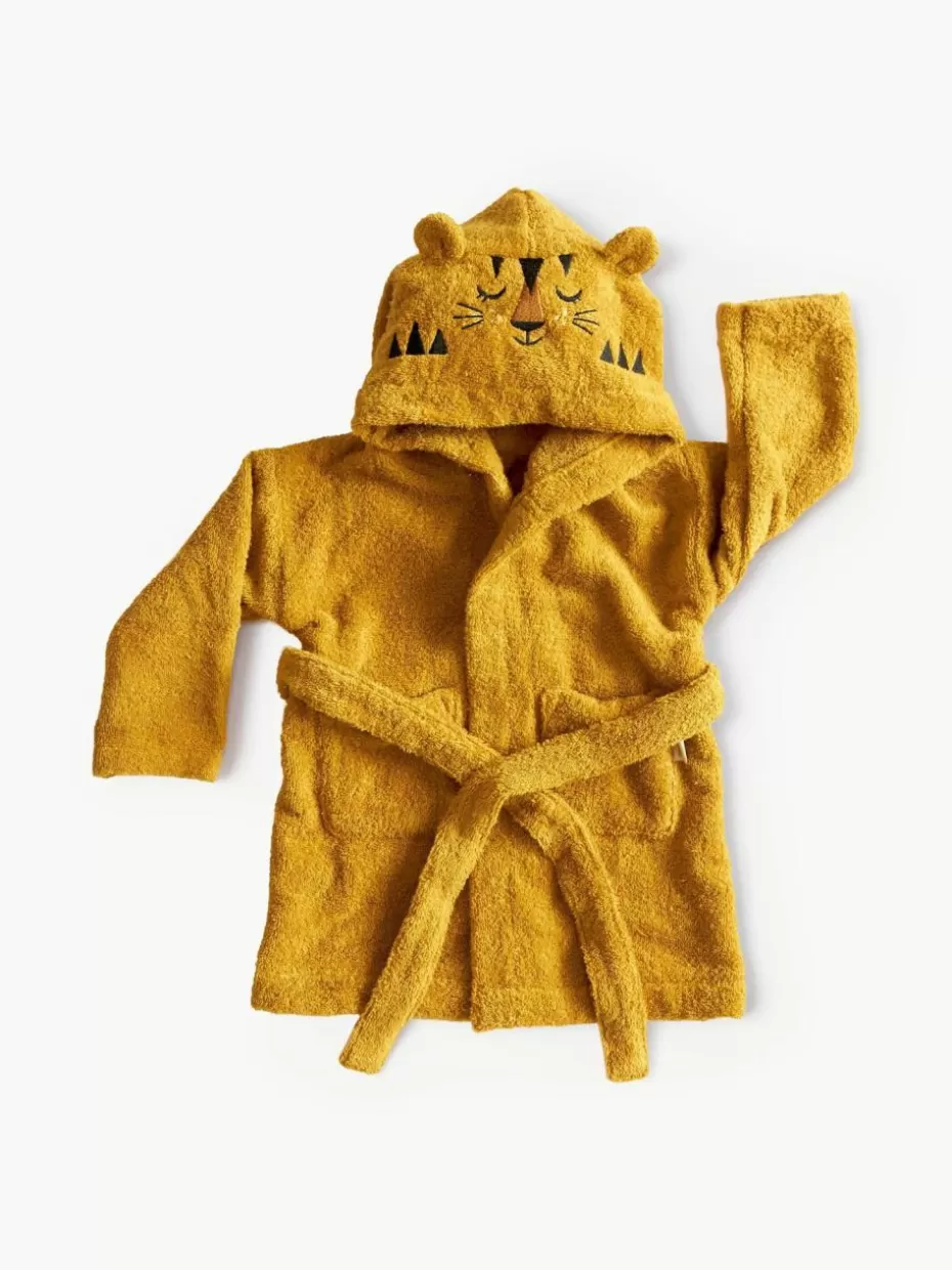 Badtextilien-Roommate Kinder-Bademantel Tiger, in verschiedenen Größen Sonnengelb