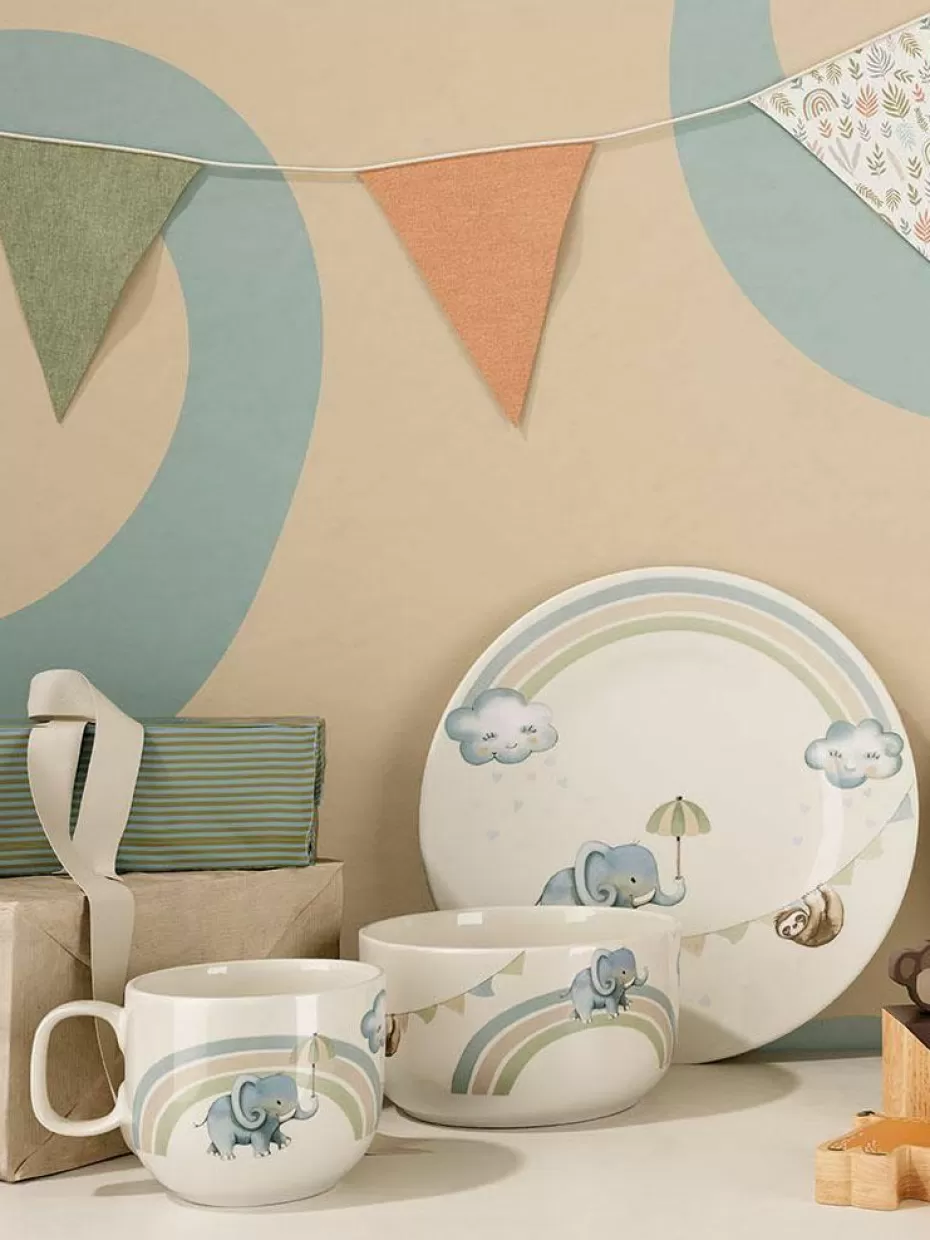 Kindergeschirr-Villeroy & Boch Kinder-Geschirr-Set Walk Like An Elephant, 1 Person (3-tlg.)