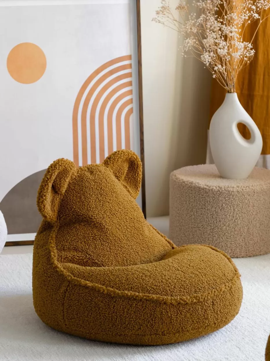 Sitzsäcke-Wigiwama Kinder-Sitzsack Bear aus Teddy Teddy Senfgelb