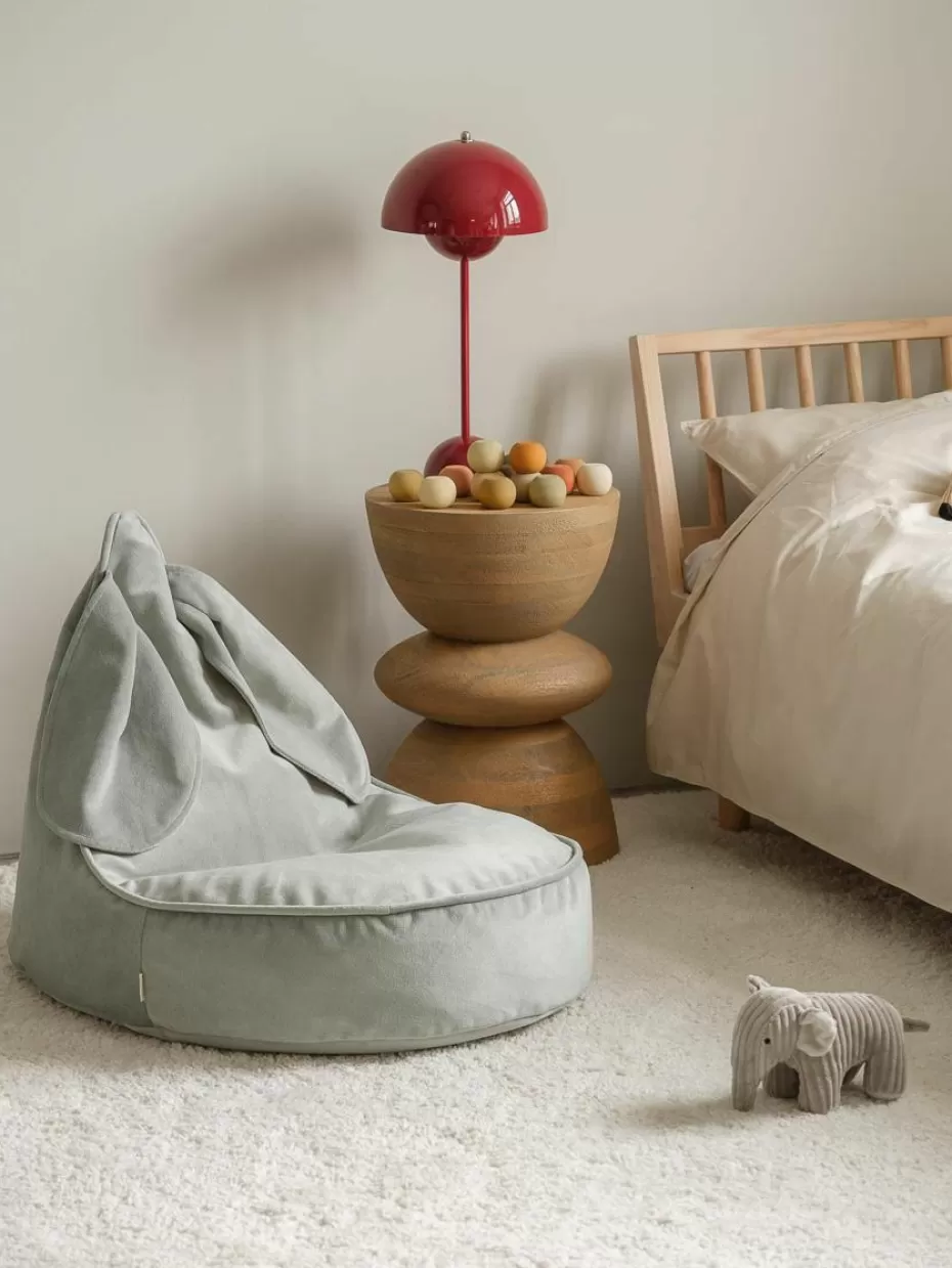 Sitzsäcke-Wigiwama Kinder-Sitzsack Bunny aus Samt Samt Mintgrün