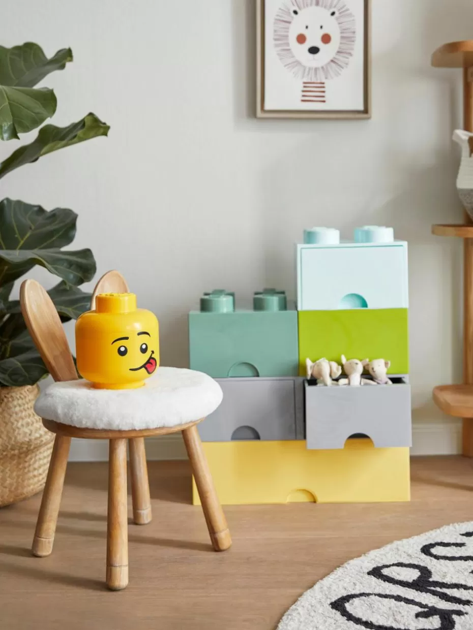 Stühle-Westwing Kinderstuhl Bunny aus Gummibaumholz mit Sitzkissen