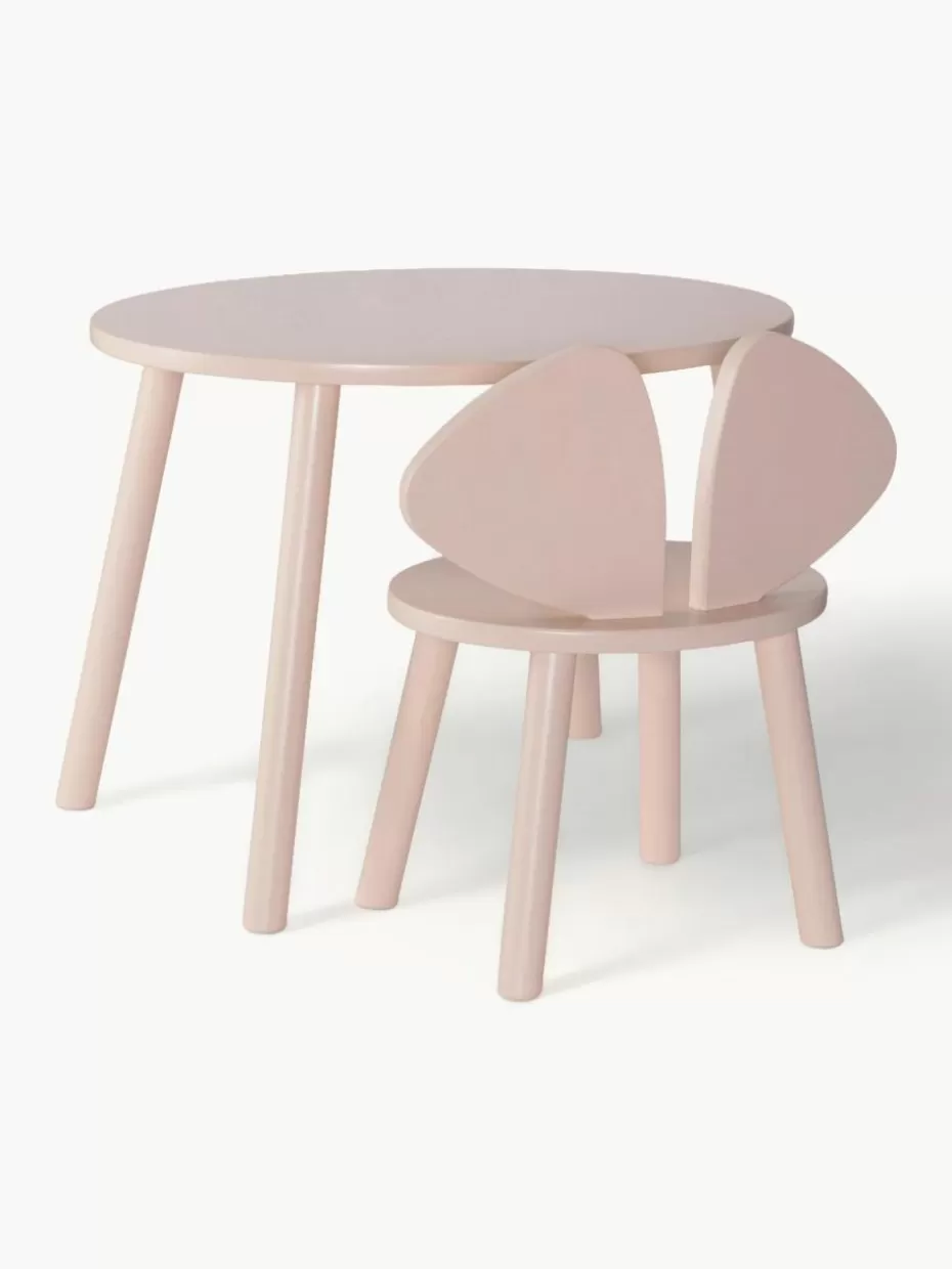 Tische-Nofred Kindertisch Mouse mit Kinderstuhl, 2er-Set Hellrosa