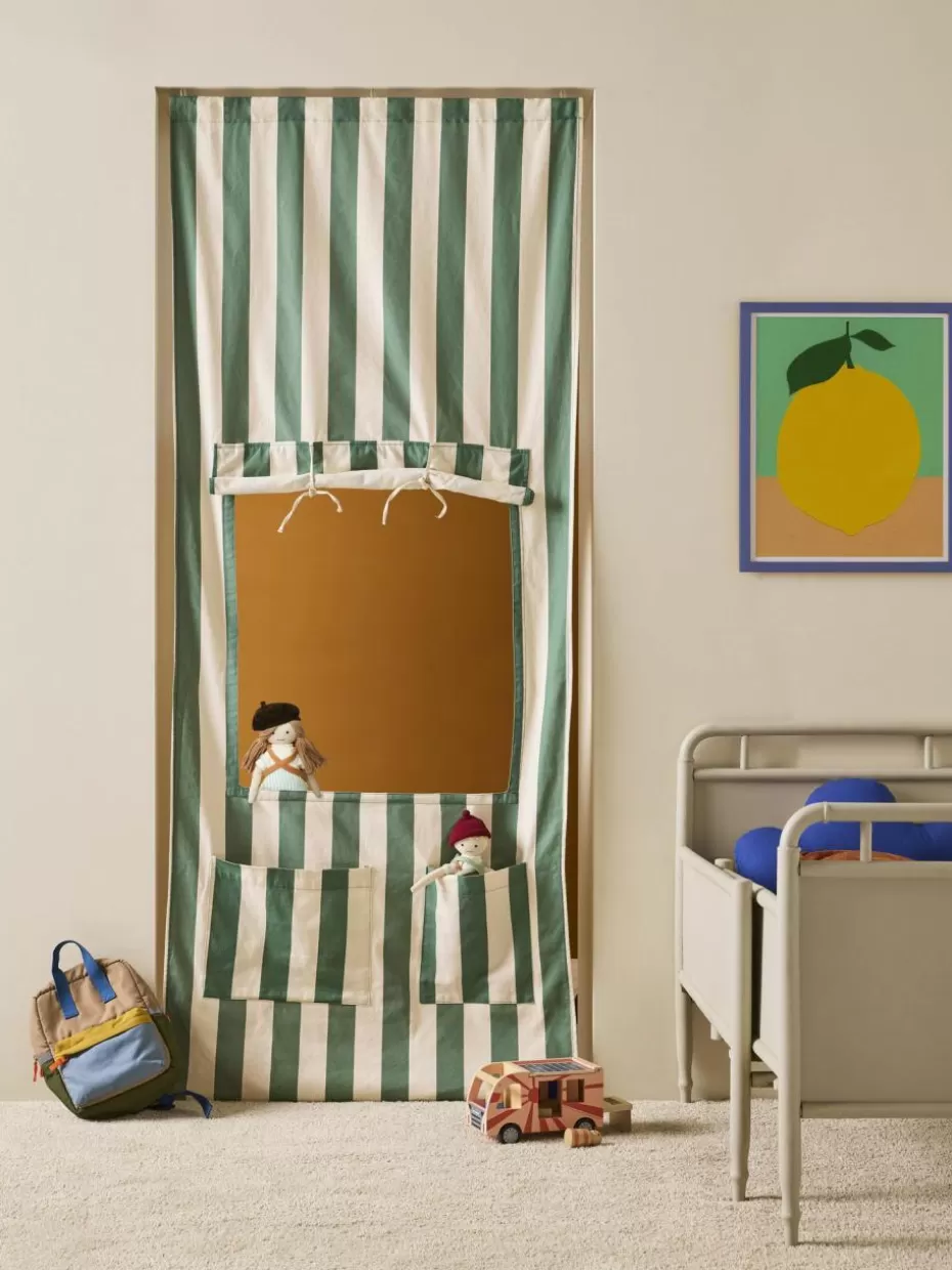 Spielzeug & Kuscheltiere-Kid's Concept Kiosktür Doorway aus Bio-Baumwolle Grün, Off White