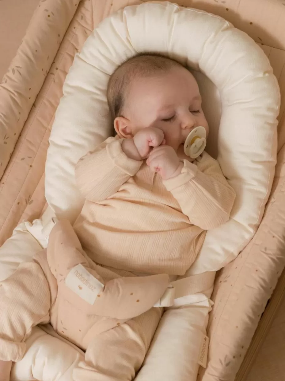 Babynester & Schlafsäcke-Nobodinoz Kissen für Babywippe Growing Green aus Bio-Baumwolle Weiß