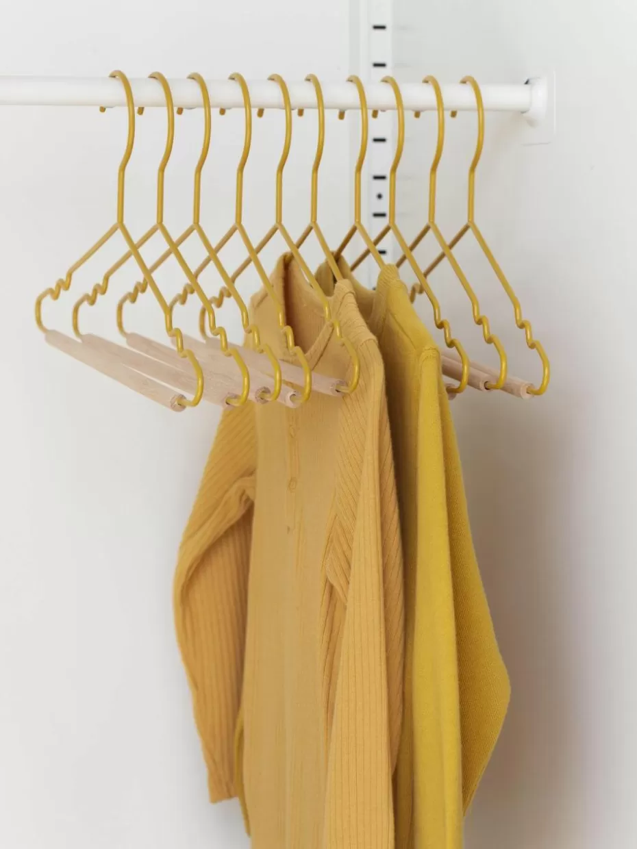 Aufbewahrung-Mustard Made Kleiderbügel Kids Top, 10 Stück Senfgelb
